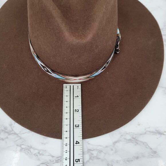ROCKIN C by Cavenders 100 Australian Wool Brown Felt Western Hat Women\'s Large main image 10